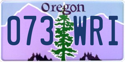 OR license plate 073WRI