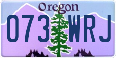OR license plate 073WRJ