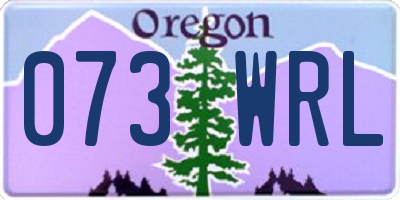 OR license plate 073WRL