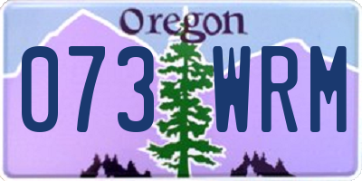 OR license plate 073WRM