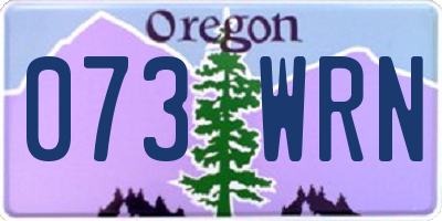 OR license plate 073WRN