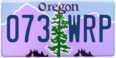 OR license plate 073WRP