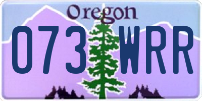 OR license plate 073WRR