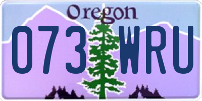OR license plate 073WRU