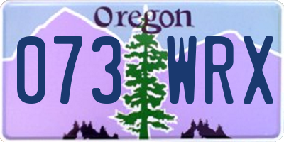OR license plate 073WRX