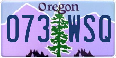 OR license plate 073WSQ