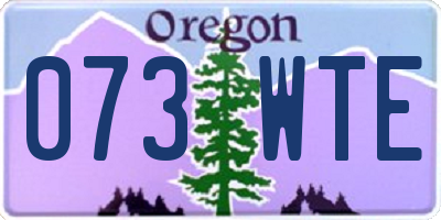 OR license plate 073WTE