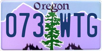 OR license plate 073WTG