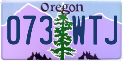 OR license plate 073WTJ