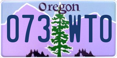 OR license plate 073WTO