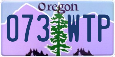 OR license plate 073WTP