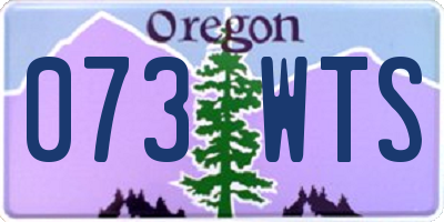 OR license plate 073WTS