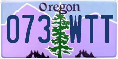 OR license plate 073WTT
