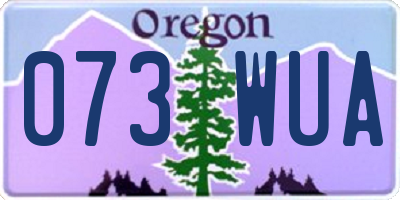 OR license plate 073WUA