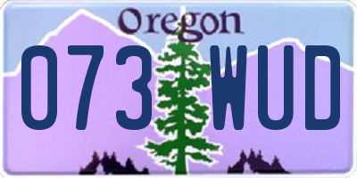 OR license plate 073WUD