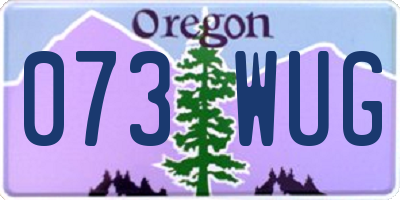 OR license plate 073WUG