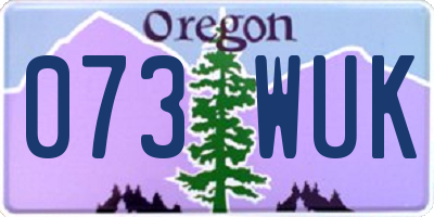OR license plate 073WUK