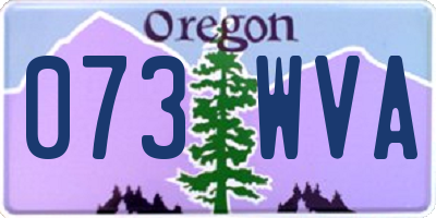 OR license plate 073WVA