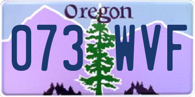 OR license plate 073WVF