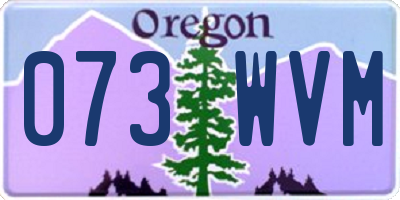 OR license plate 073WVM