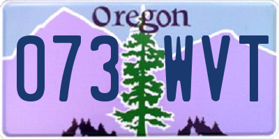 OR license plate 073WVT