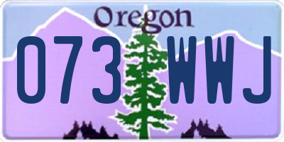 OR license plate 073WWJ
