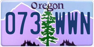 OR license plate 073WWN