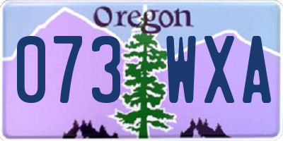 OR license plate 073WXA