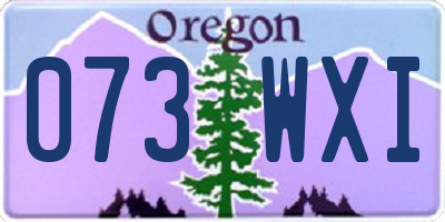 OR license plate 073WXI