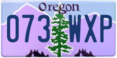 OR license plate 073WXP