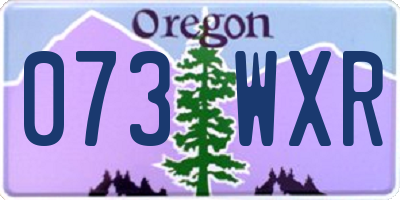 OR license plate 073WXR