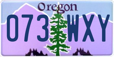 OR license plate 073WXY