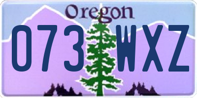 OR license plate 073WXZ