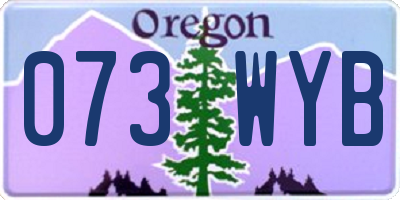 OR license plate 073WYB