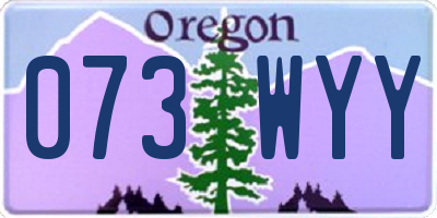 OR license plate 073WYY