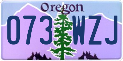 OR license plate 073WZJ