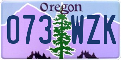 OR license plate 073WZK