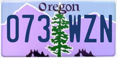 OR license plate 073WZN