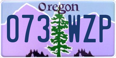 OR license plate 073WZP
