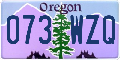 OR license plate 073WZQ