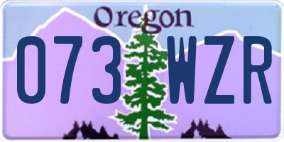 OR license plate 073WZR