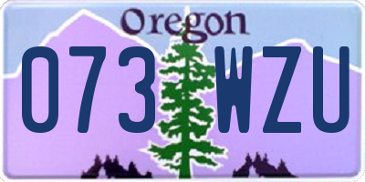 OR license plate 073WZU
