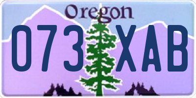 OR license plate 073XAB