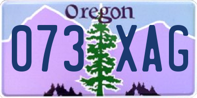 OR license plate 073XAG