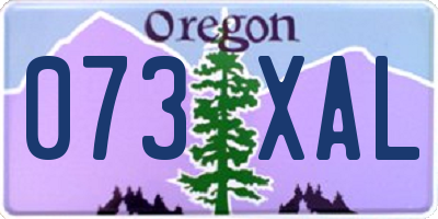 OR license plate 073XAL