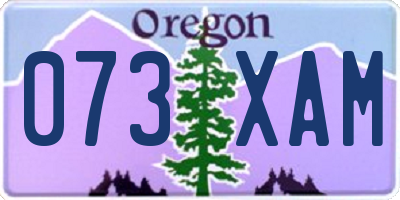 OR license plate 073XAM