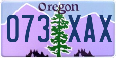 OR license plate 073XAX