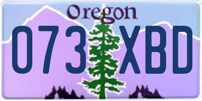 OR license plate 073XBD