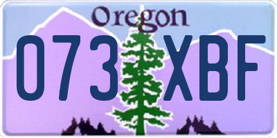 OR license plate 073XBF