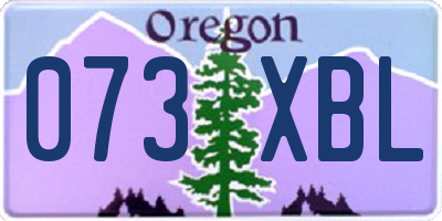 OR license plate 073XBL